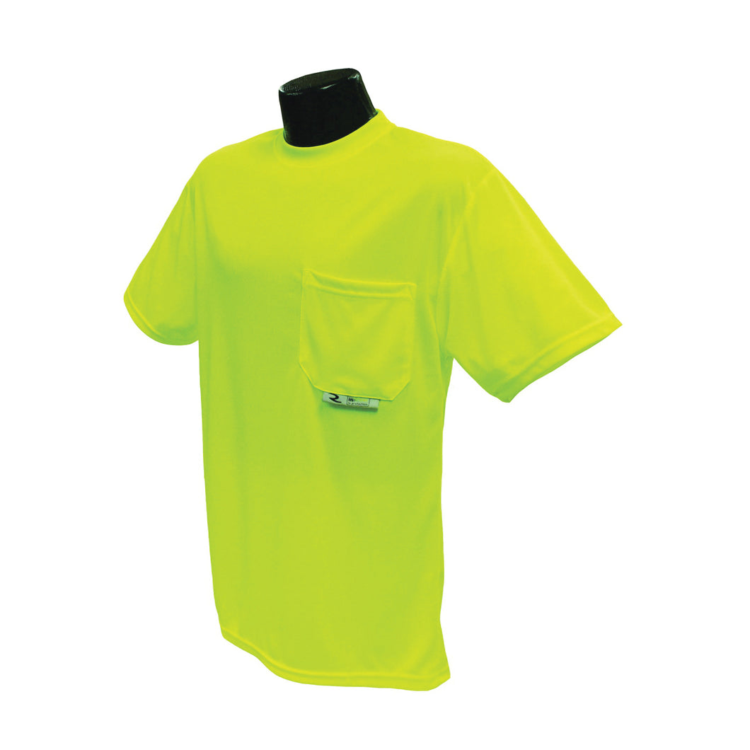 RADWEAR ST11-NPGS-2X Safety T-Shirt, 2XL, Polyester, Green, Short Sleeve, Pullover Closure