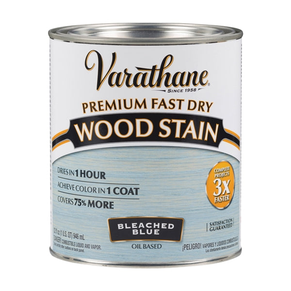 VARATHANE 297425 Wood Stain, Bleached Blue, Liquid, 1 qt, Can