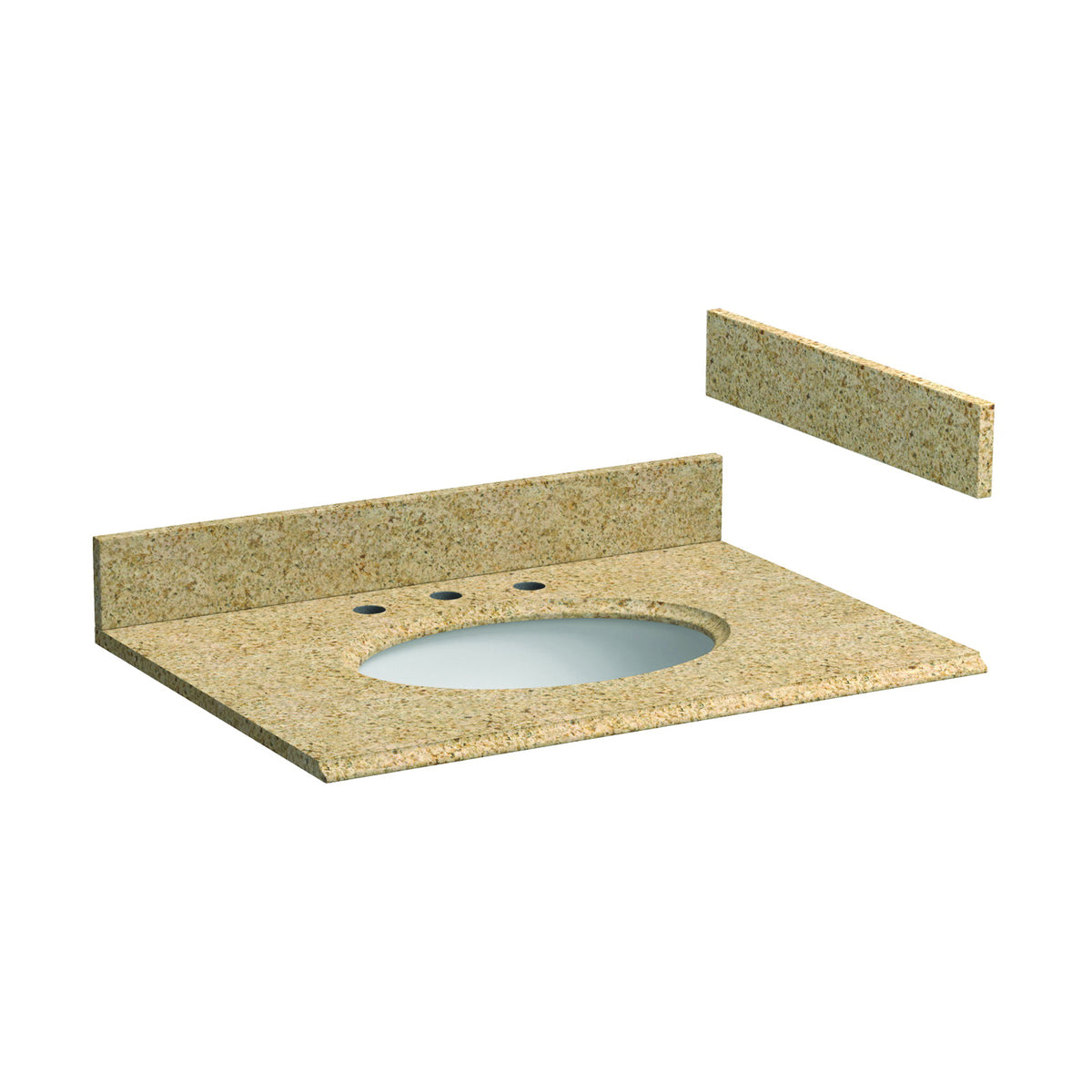 Foremost HG31228MB Vanity Top, 8-5/8 in OAL, 31 in OAW, Granite, Mojave Beige, Oval Bowl