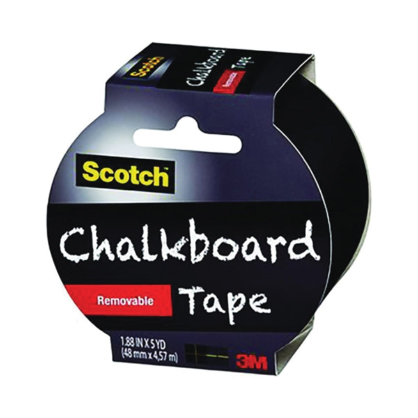 Scotch 1905R-CB-BLK Duct Tape, 5 yd L, 1-7/8 in W, Black
