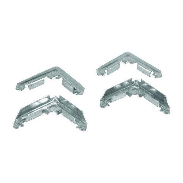 Make-2-Fit PL 14268 Miter Cut Screen Frame Corner, Aluminum, Mill, For: PL14039, PL14041, PL14042 Screen Frame