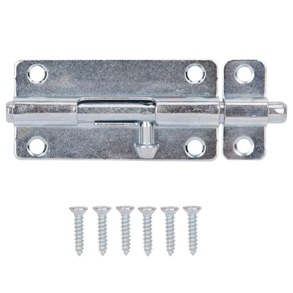 ProSource CL-205-PS Barrel Bolt, 0.31 Dia in Bolt Head, 4 in L Bolt, Steel, Zinc Plated