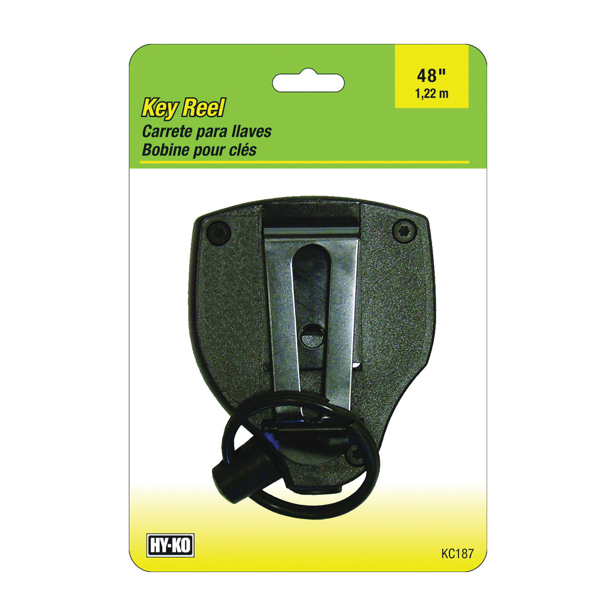 HY-KO KC187 Key Ring, Black