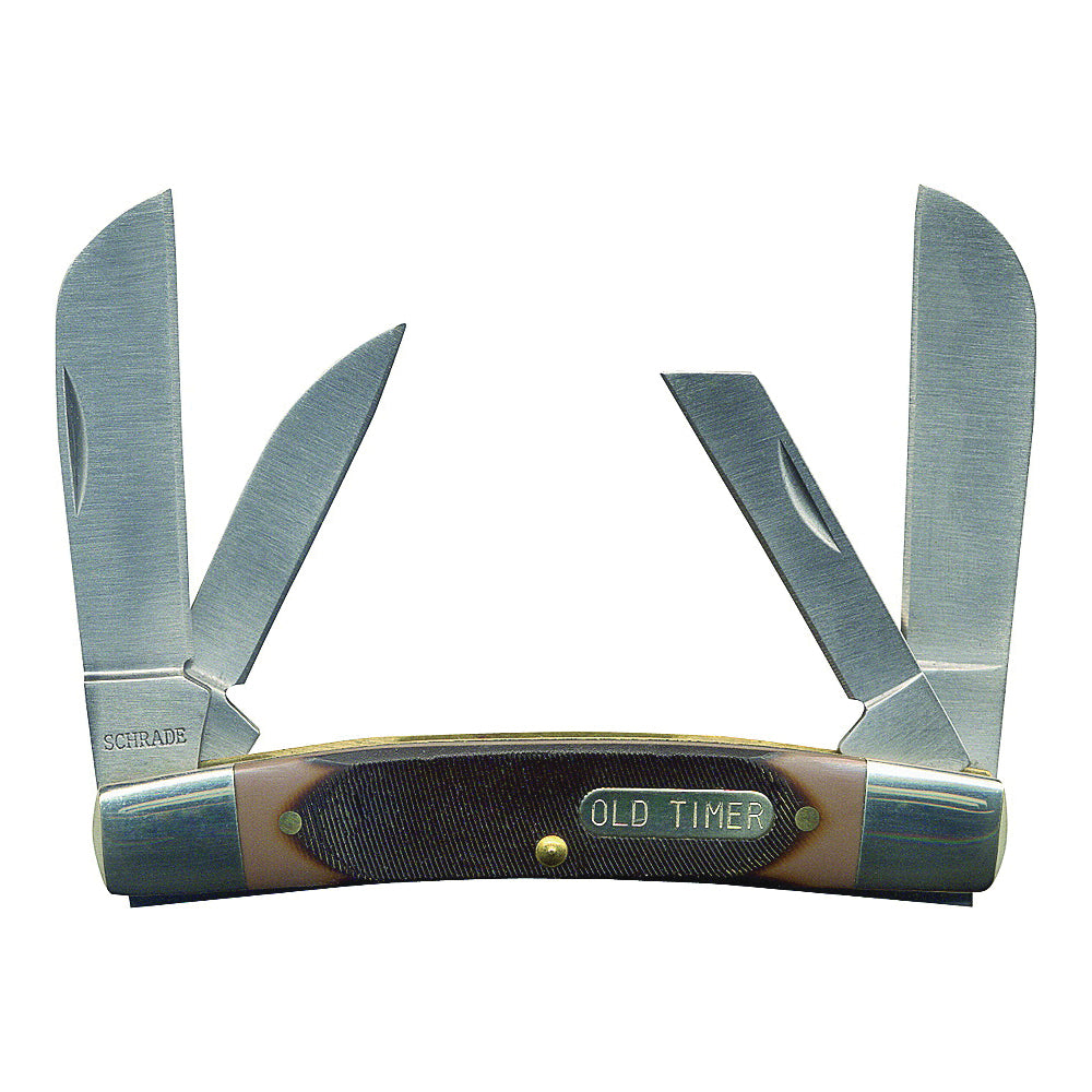 OLD TIMER 4OT Folding Pocket Knife, 2.3 in L Blade, 7Cr17 High Carbon Stainless Steel Blade, 2-Blade