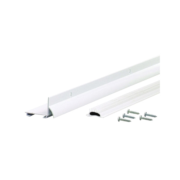 M-D 06395 Door Bottom with Drip Cap, 36 in L, 1-3/8 in W, 1-3/32 in H, Aluminum