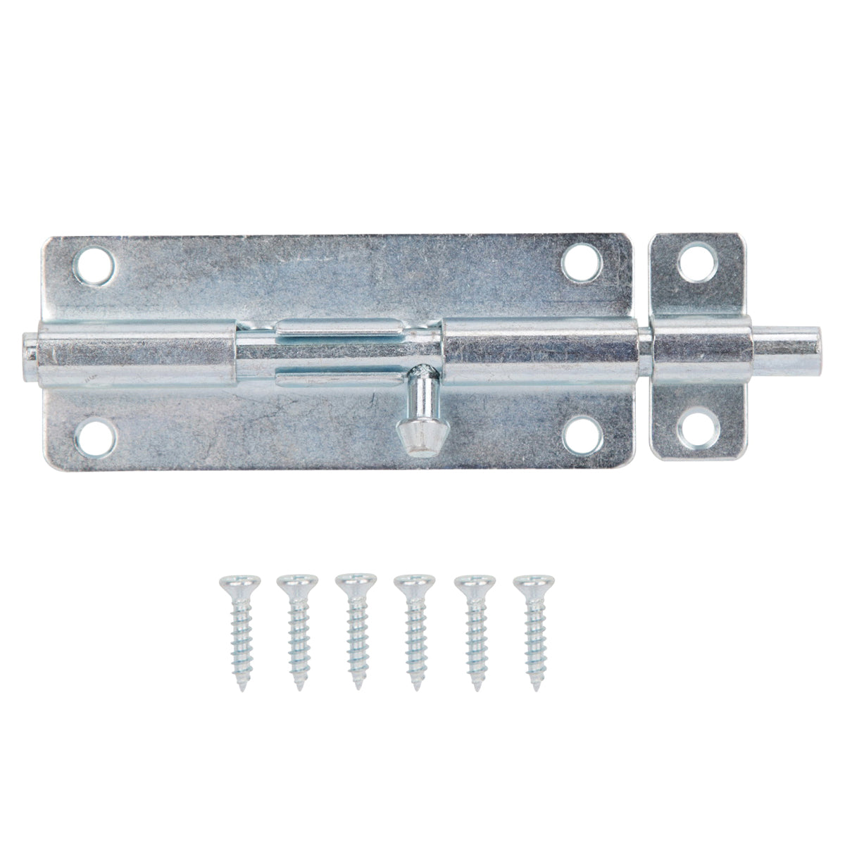 ProSource 20487ZCB-PS Barrel Bolt, 0.31 Dia in Bolt Head, 5 in L Bolt, Steel, Zinc Plated