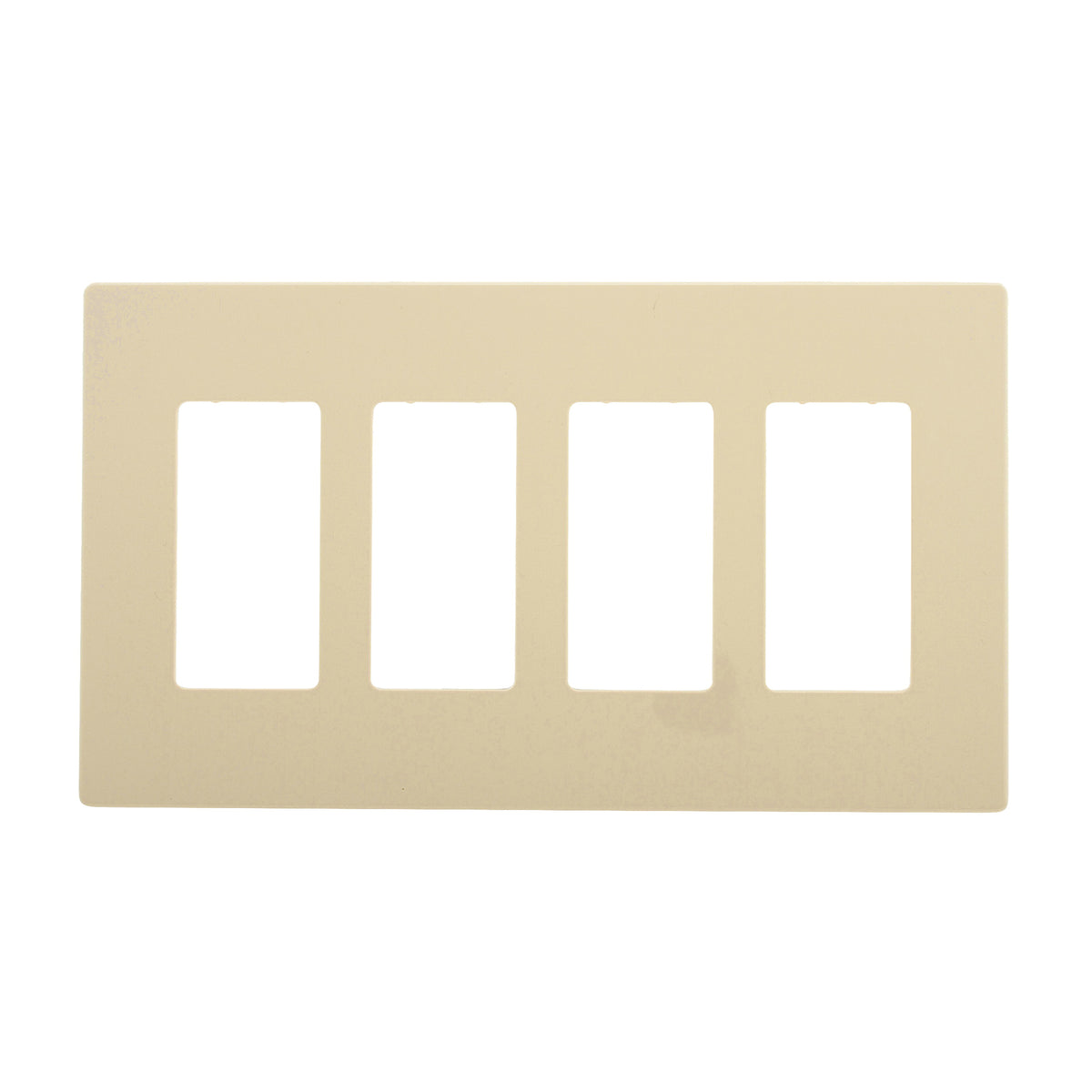 Eaton Cooper Wiring PJS PJS264LA Wallplate, 4-7/8 in L, 8.56 in W, 4 -Gang, Polycarbonate, Light Almond