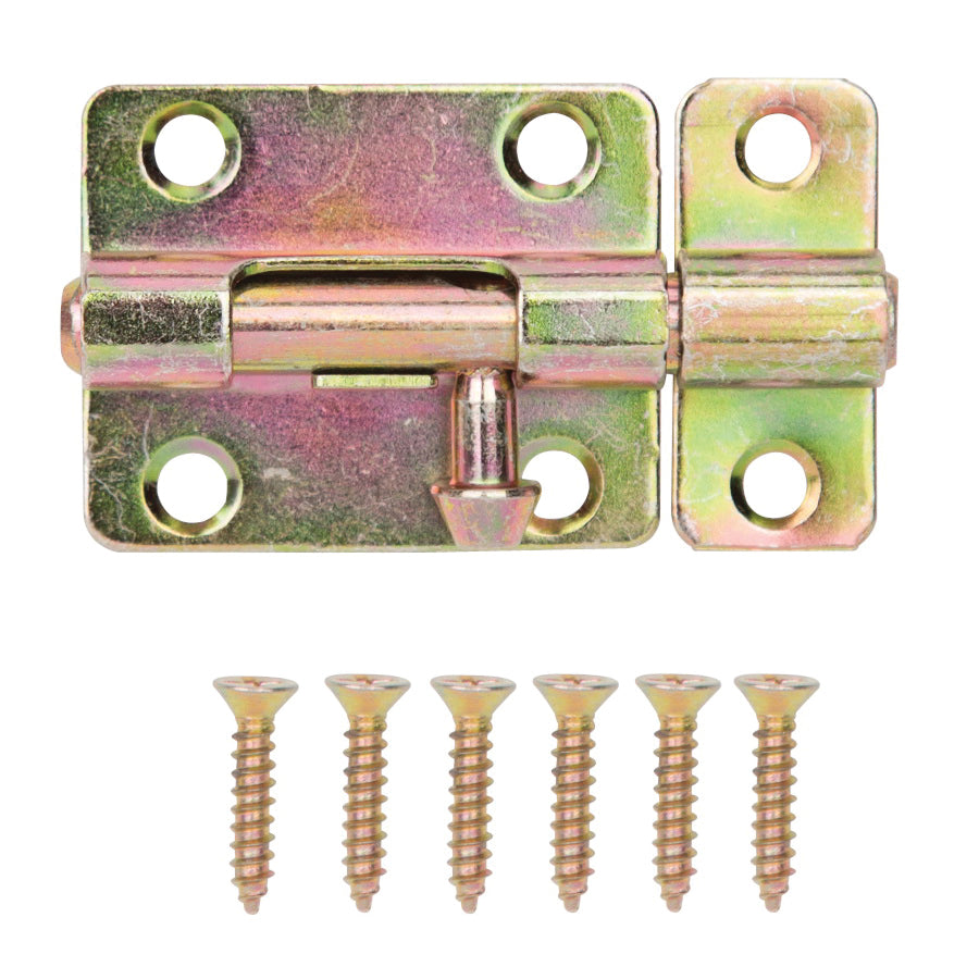 ProSource 20484CZB-PS Barrel Bolt, 0.31 Dia in Bolt Head, 2-1/2 in L Bolt, Steel, Satin Brass