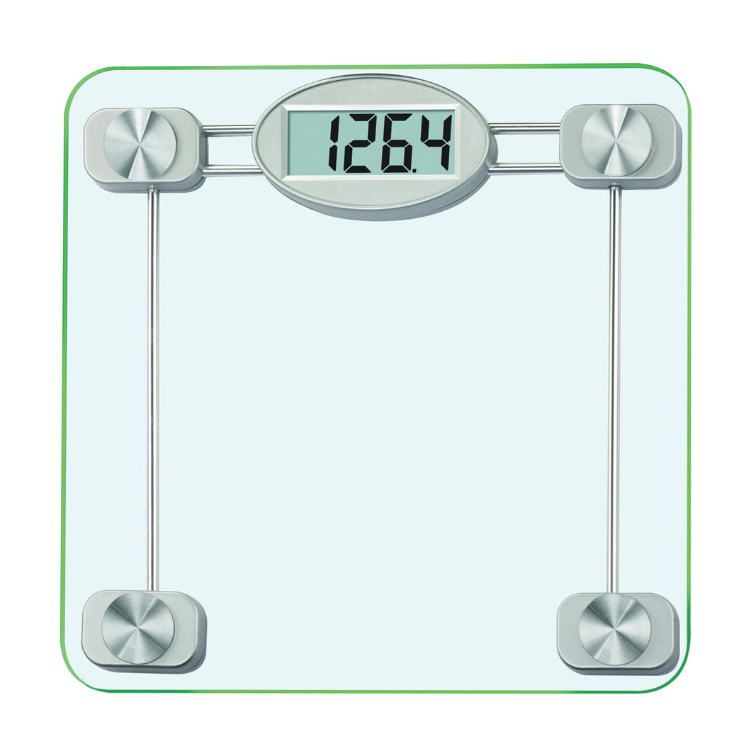 Taylor 75274192 Bathroom Scale, 400 lb Capacity, LCD Display, Metal Housing Material, Clear, 13.38 in OAW