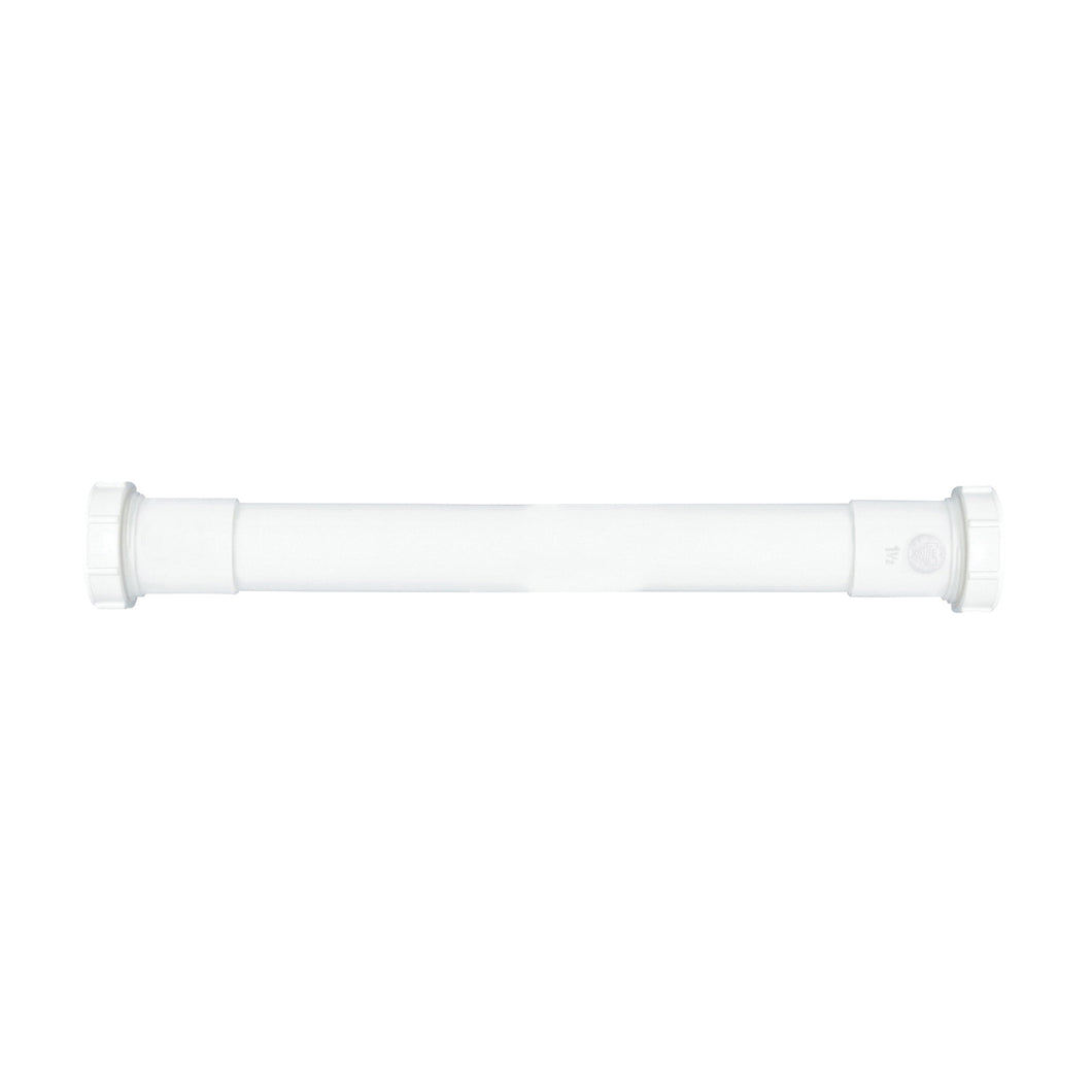 Plumb Pak PP42-16W Pipe Extension Tube, 1-1/4 in, 16 in L, Slip-Joint, Plastic, White