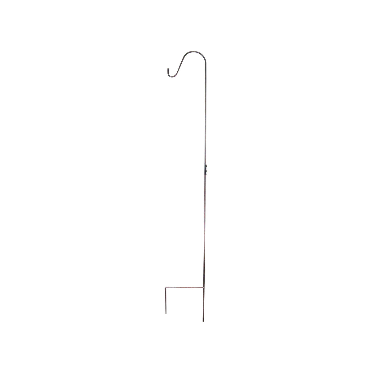 Landscapers Select GB-3089-1 Single Shepherd Hook, 12 in L, 64 in H, Steel, Hammered Bronze, Matte