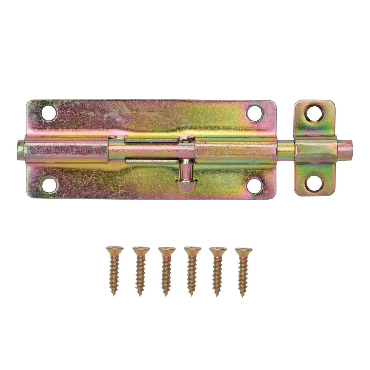 ProSource 20487CZB-PS Barrel Bolt, 0.31 Dia in Bolt Head, 5 in L Bolt, Steel, Satin Brass Tone