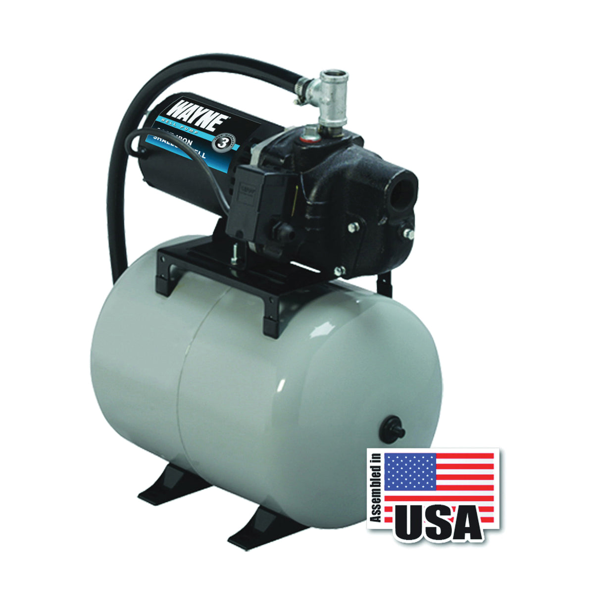 WAYNE SWS50-8.5FX Jet Pump, 120/240 V, 0.5 hp, 1-1/4 in Suction, 3/4 in Discharge Connection, 25 ft Max Head, 420 gph