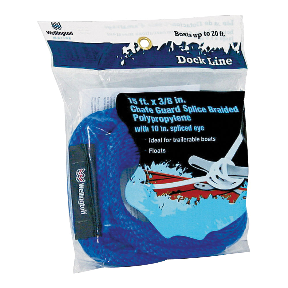 Wellington 83934/24901 Dock Line, 3/8 in Dia, 15 ft L, Polypropylene, Blue