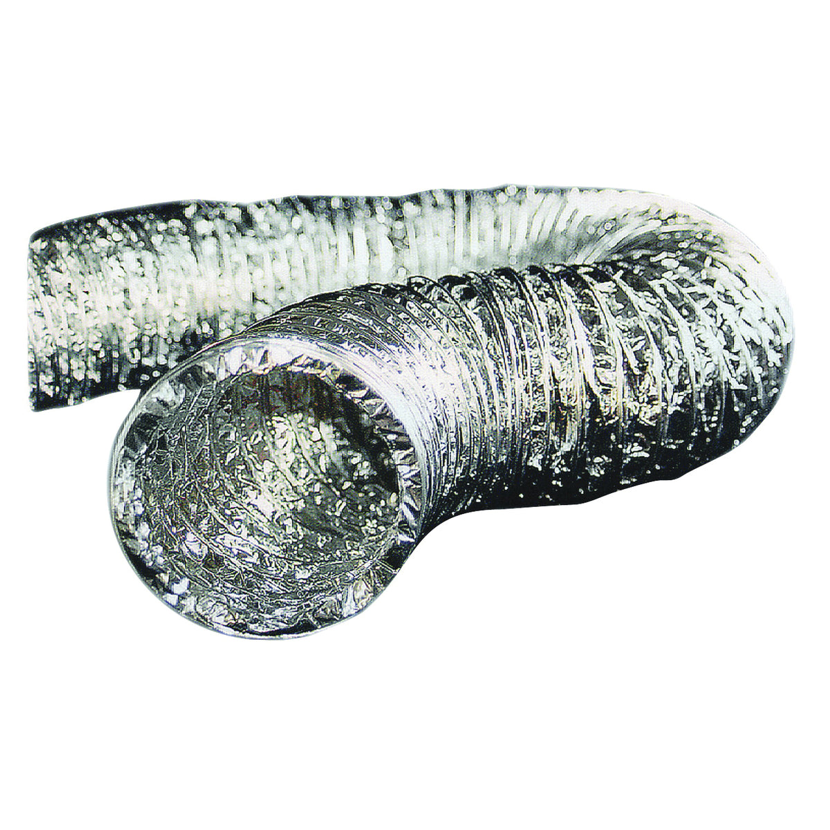 BUILDER'S BEST 010793 Flexible Dryer Transition Duct, 8 ft L, Aluminum/Polyester, Silver
