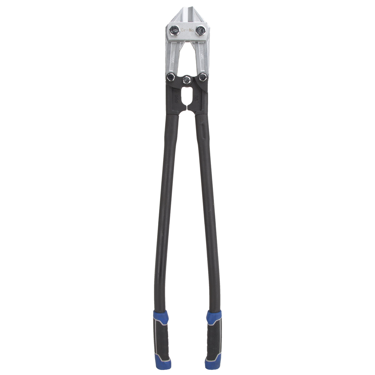 Vulcan JL-WD-0636 Bolt Cutter, 10 mm Cutting Capacity, Chrome-Molybdenum Steel Jaw, 36 in OAL, Black/Blue Handle