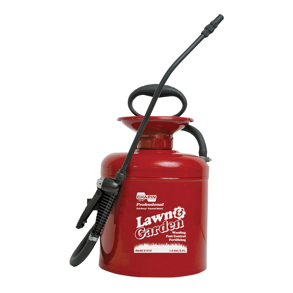 CHAPIN Lawn &amp; Garden Series 31410 Compression Sprayer, 1 gal Tank, Steel Tank, 42 in L Hose