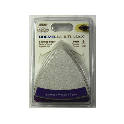 DREMEL MM70P Sanding Paper, 80/120/240 Grit, Coarse, Medium, Very Fine, Aluminum Oxide Abrasive, 3-1/4 in L