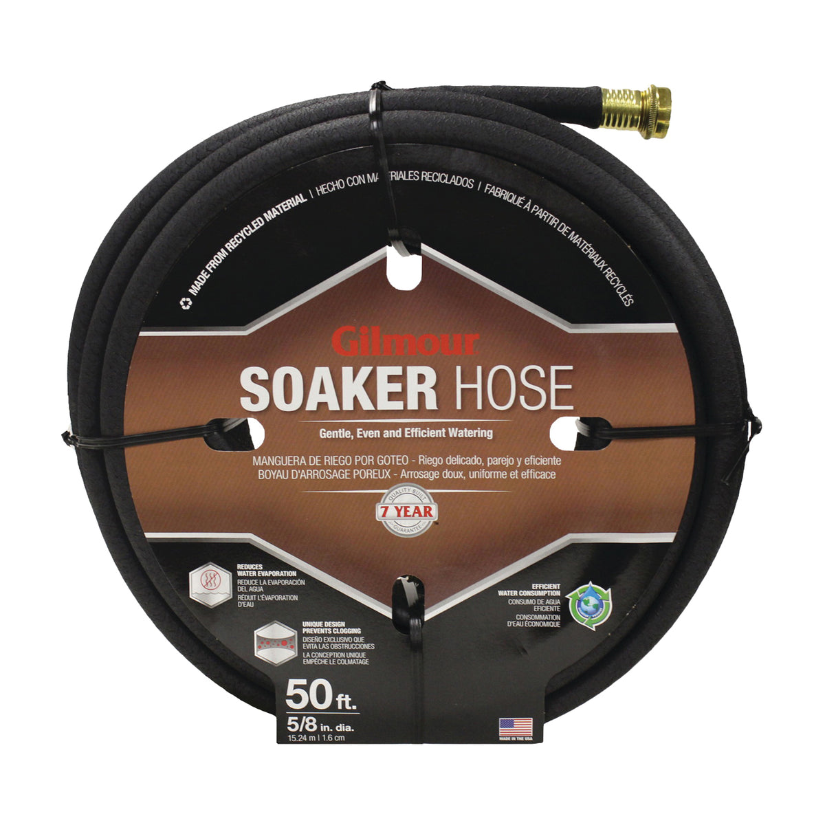 Gilmour 27-58050 Water Weeper, 50 ft L, Vinyl, Black