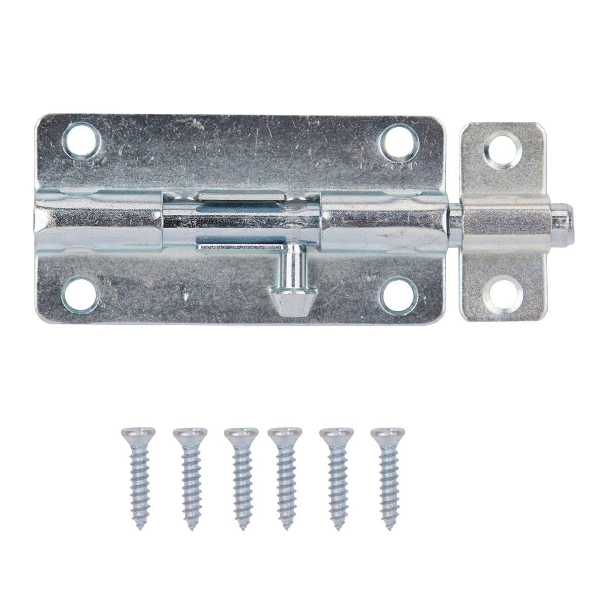 ProSource BH-103-PS Lockable Barrel Bolt, 0.31 Dia in Bolt Head, 4 in L Bolt, Steel, Zinc