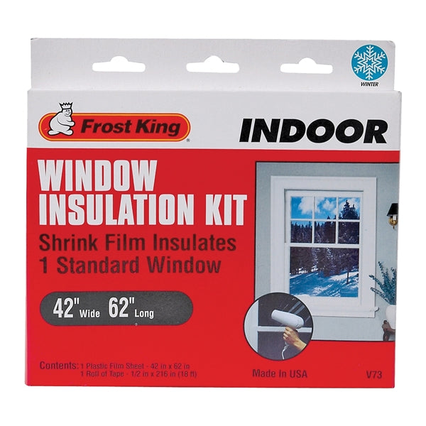 Frost King V73H Indoor Shrink Window Kit, 62 in W, Plastic