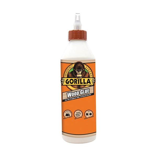 Gorilla 6205001 Wood Glue, Light Tan, 18 oz Bottle