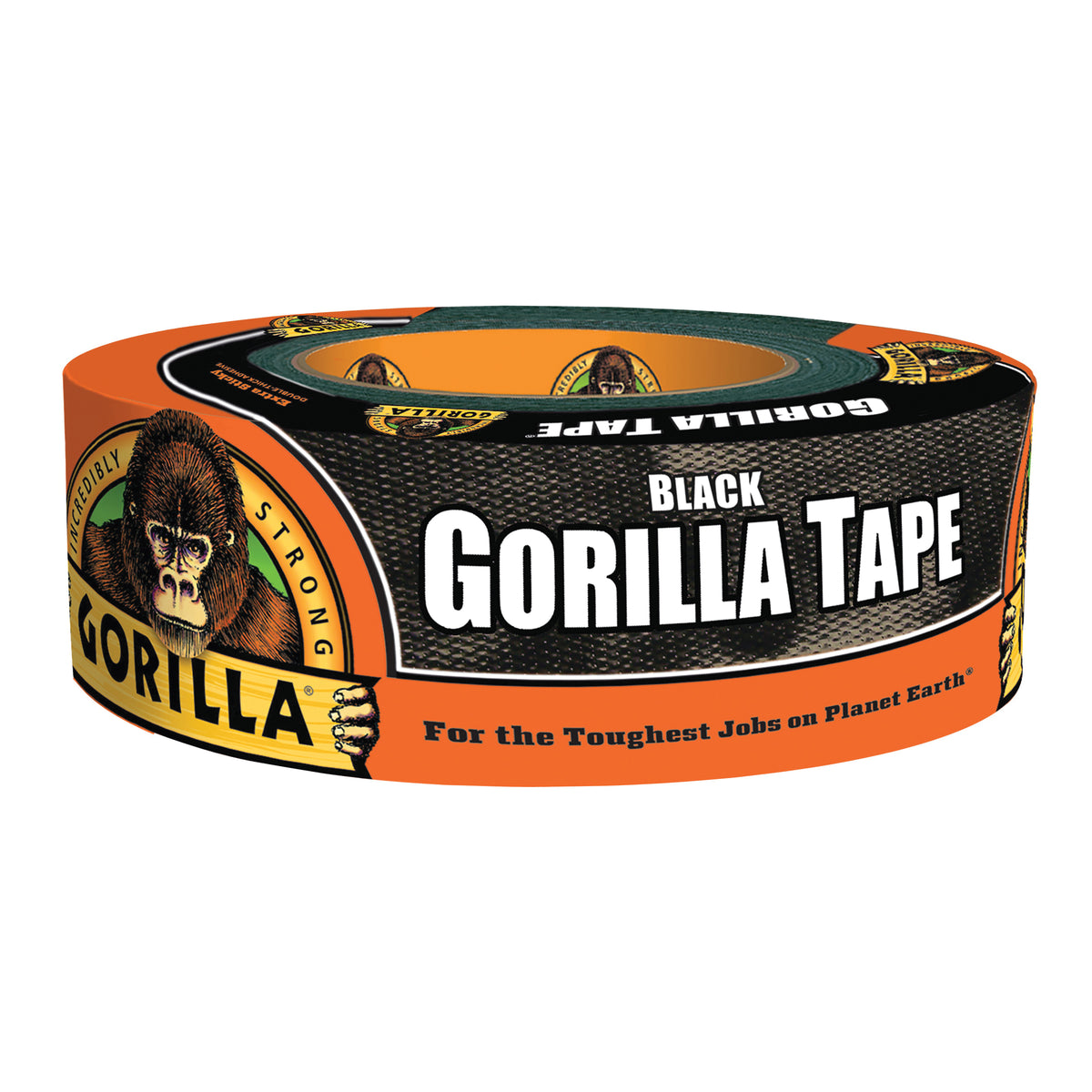 Gorilla 6035060 Duct Tape, 35 yd L, 2 in W, Black