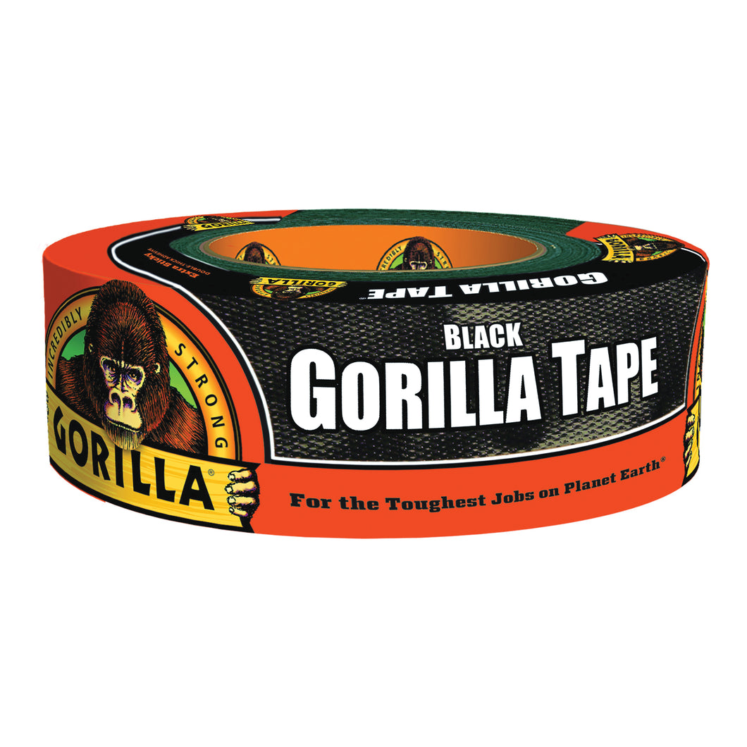 Gorilla 60124 Duct Tape, 12 yd L, 2 in W, Black
