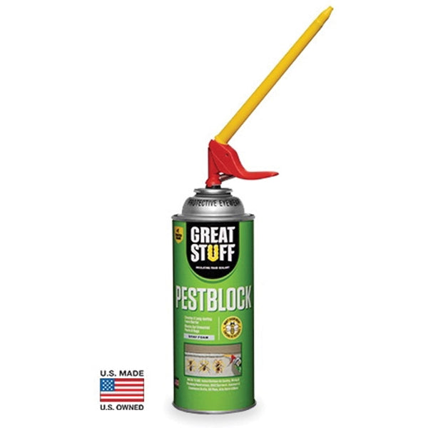 Dow GREAT STUFF PRO 11073754 Pestblock Sealant, Gray, 8 hr Functional Cure, 40 to 100 deg F, 20 oz Aerosol Can