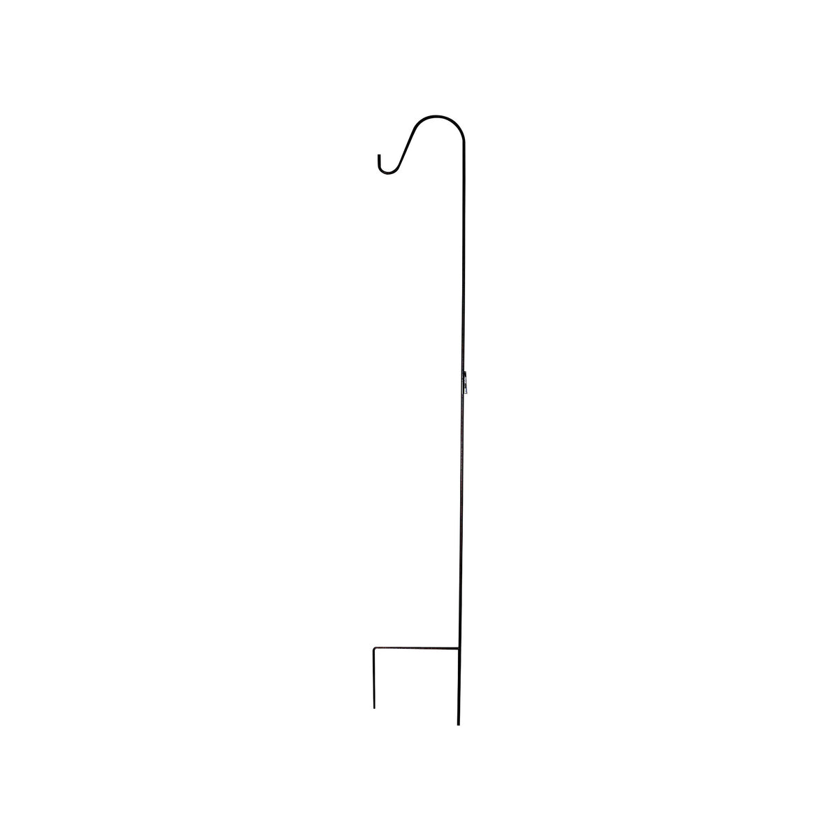 Landscapers Select GB-3090 Single Shepherd Hook, 12 in L, 84 in H, Steel, Black, Black, Floor Standing Mounting