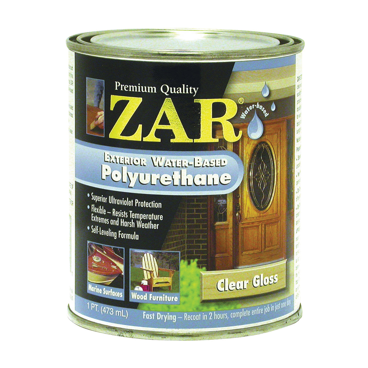 ZAR 32611 Polyurethane, Gloss, Liquid, Amber, 1 pt, Can