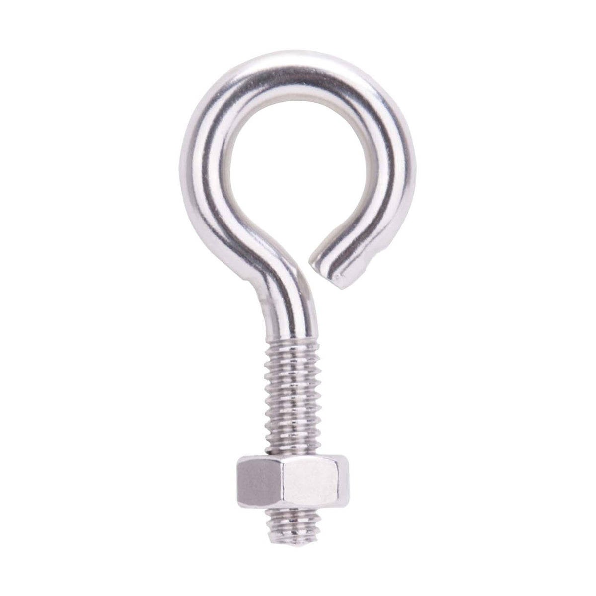 ProSource LR293 Eye Bolt, 6 mm Thread, Machine Thread, 3/8 in L Thread, 1 in Dia Eye, 160 lb Working Load