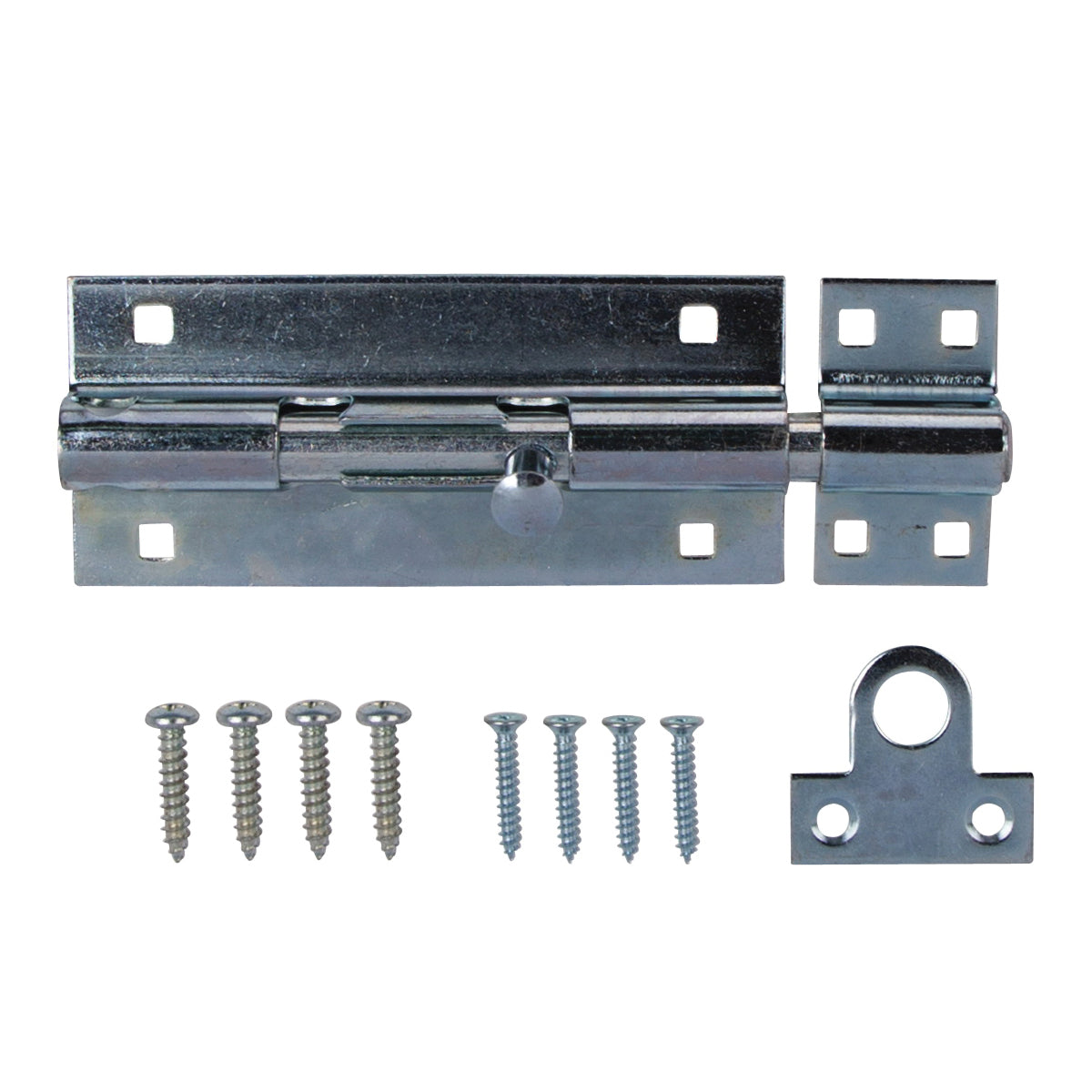 ProSource 33306ZCX-PS Padlockable Barrel Bolt, 0.6 Dia in Bolt Head, 7-1/2 in L Bolt, Steel, Zinc