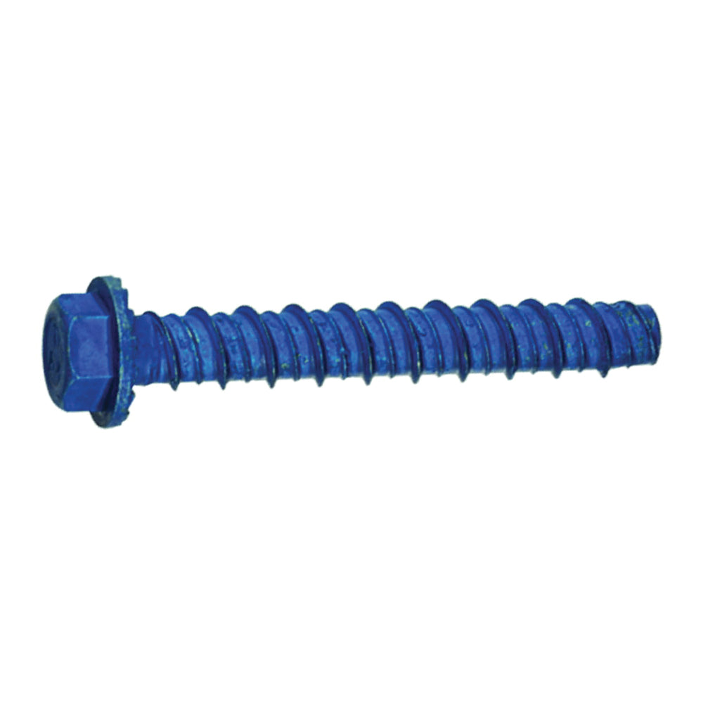 Buildex Tapcon 11413 Screw Anchor, Hex Drive, Steel, Metallic, 10 PK