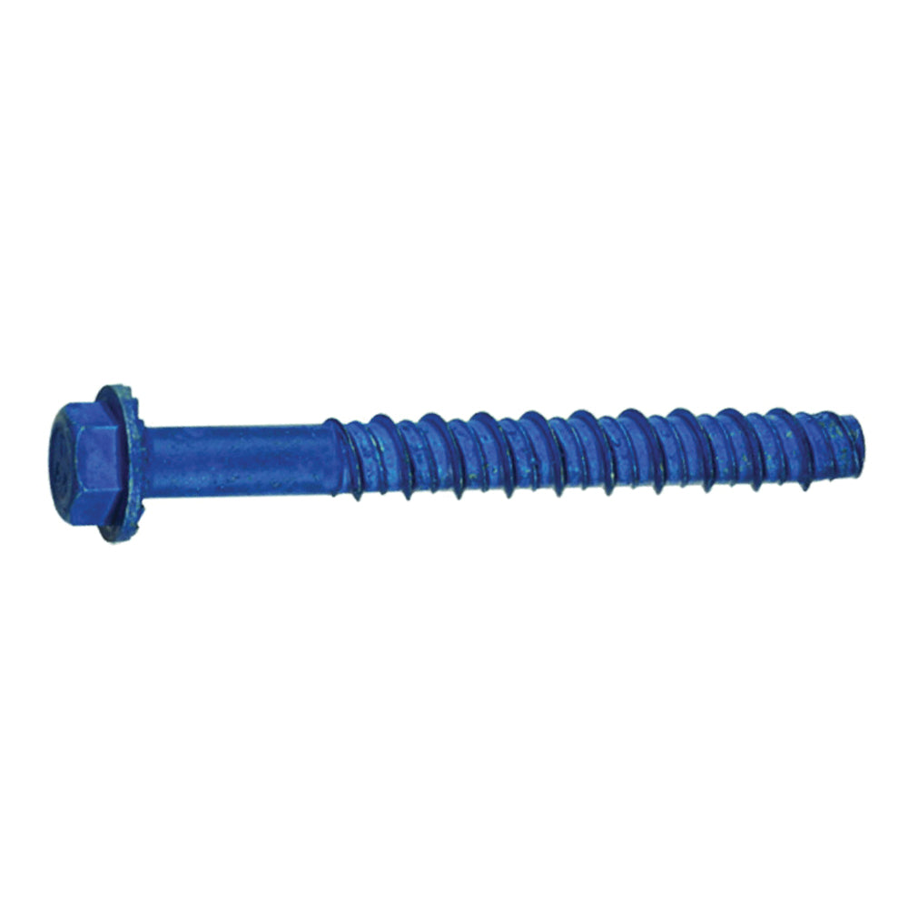 Buildex Tapcon 11414 Screw Anchor, Hex Drive, Steel, Metallic