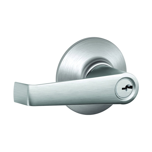 Schlage Elan Series F51A CSVELA626 Entry Lock, Solid Brass, Satin Chrome