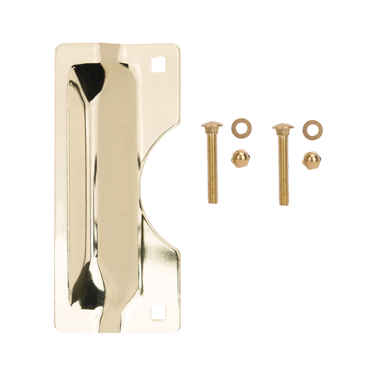 ProSource HSH-012-PS Latch Guard, Steel, Brass, 7 in H, 3 in W