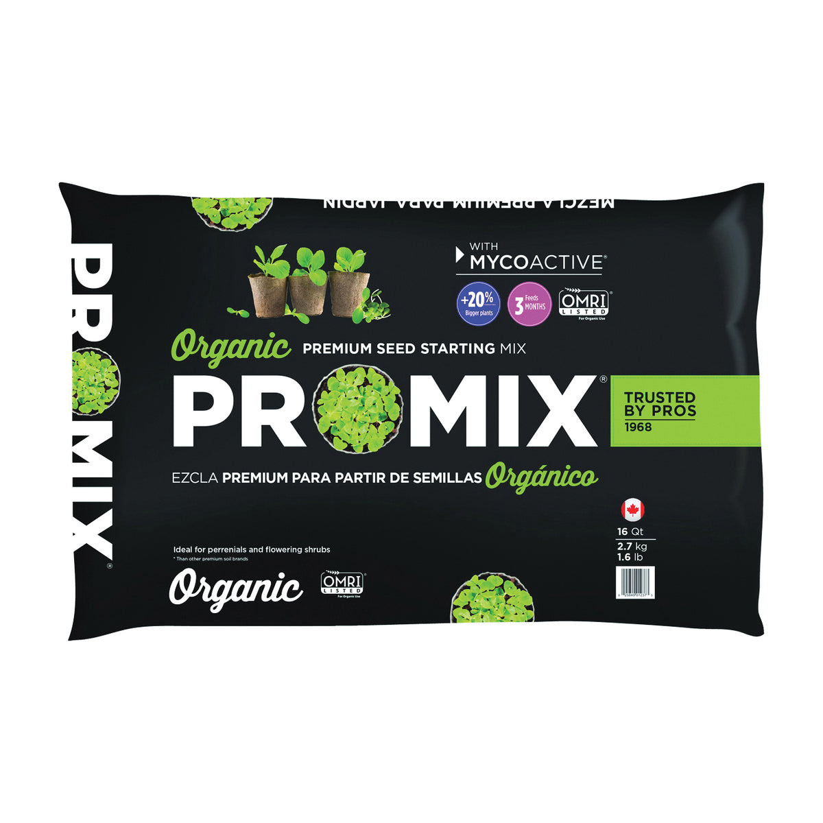 PRO-MIX 1016041RGCE Seed Starting Mix, 16 qt Bag