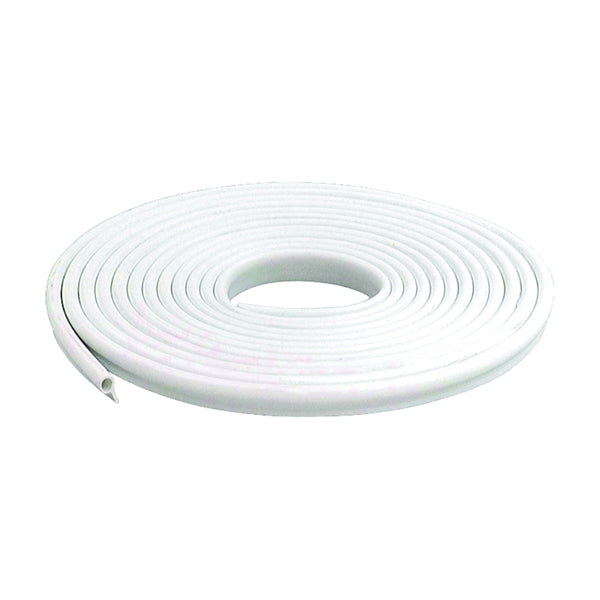 M-D 78394 Gasket Weatherstrip, 1/2 in W, 17 ft L, Vinyl, White