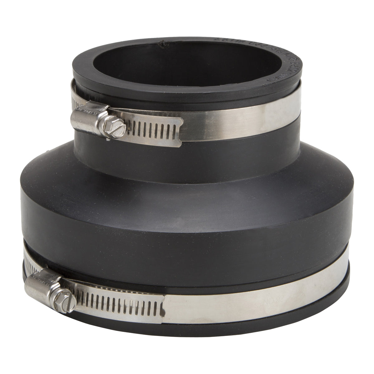 ProSource Coupling, 4 x 3 in, PVC, Black