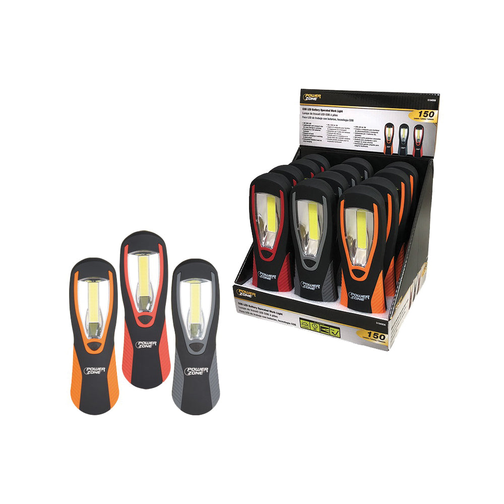 PowerZone COB Series LP-3315B COB Work Light, 1-Lamp, LED Lamp, 150 Lumens