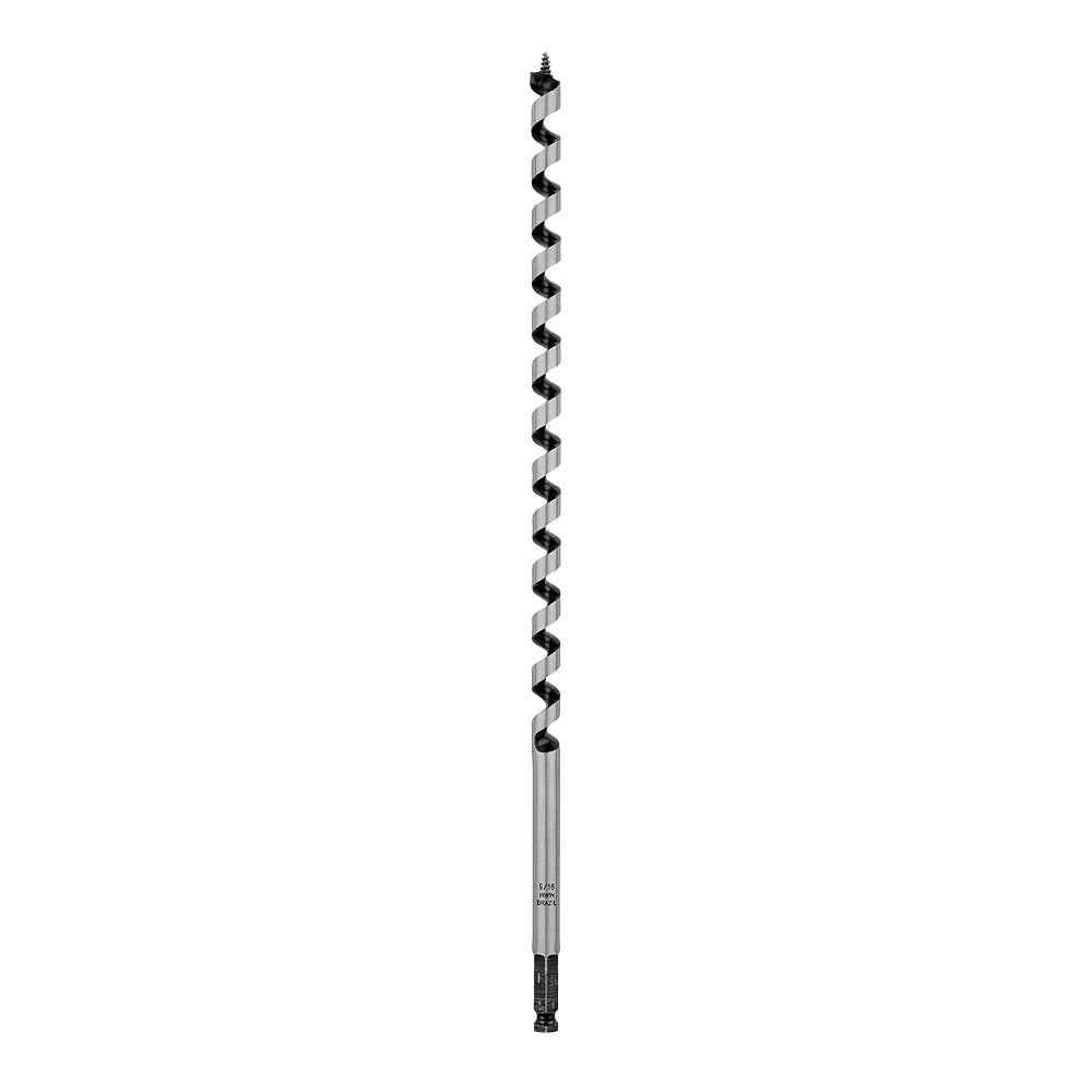 IRWIN 3043006 Auger Drill Bit, 9/16 in Dia, 17 in OAL, Twist Flute, 1-Flute, 7/16 in Dia Shank