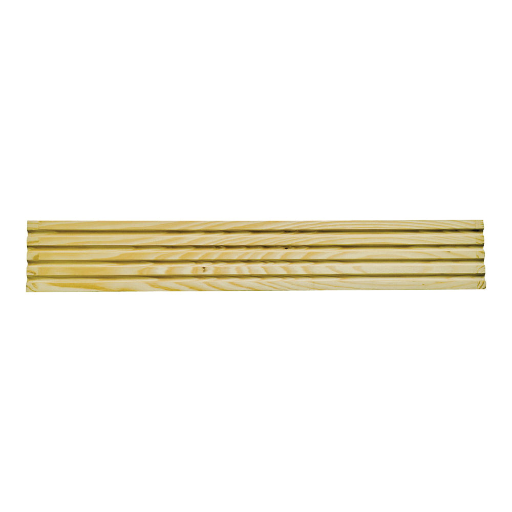 Waddell RFC37 Moulding, 3-1/4 in W, Casing, Fluted Profile, Pine