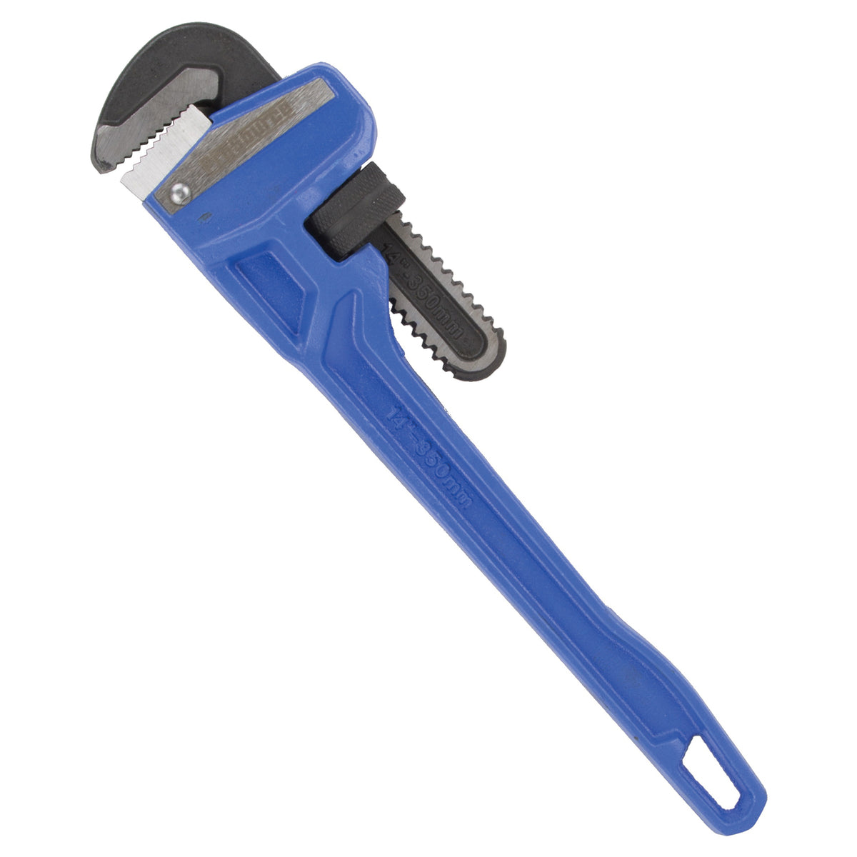 Vulcan JL40114 Pipe Wrench, 38 mm Jaw, 14 in L, Serrated Jaw, Die-Cast Carbon Steel, Powder-Coated, Heavy-Duty Handle