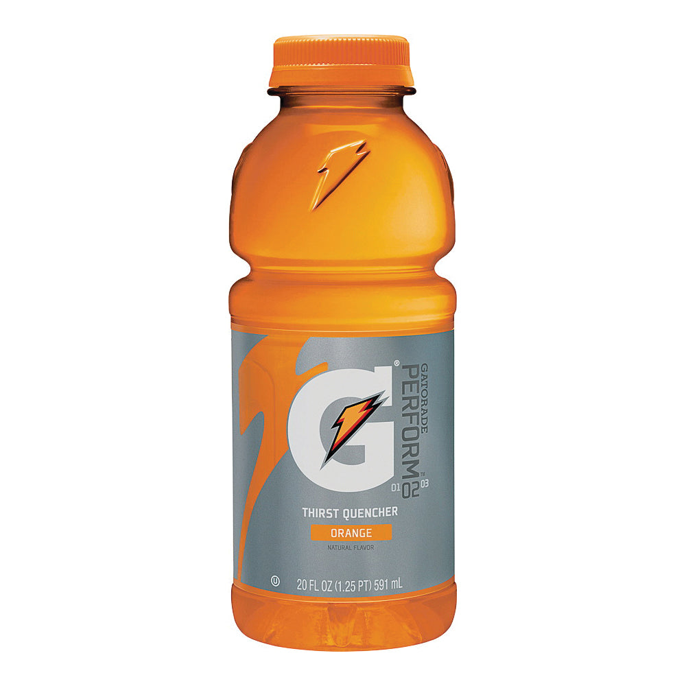 Gatorade 32867 Thirst Quencher Sports Drink, Liquid, Orange Flavor, 20 oz Bottle