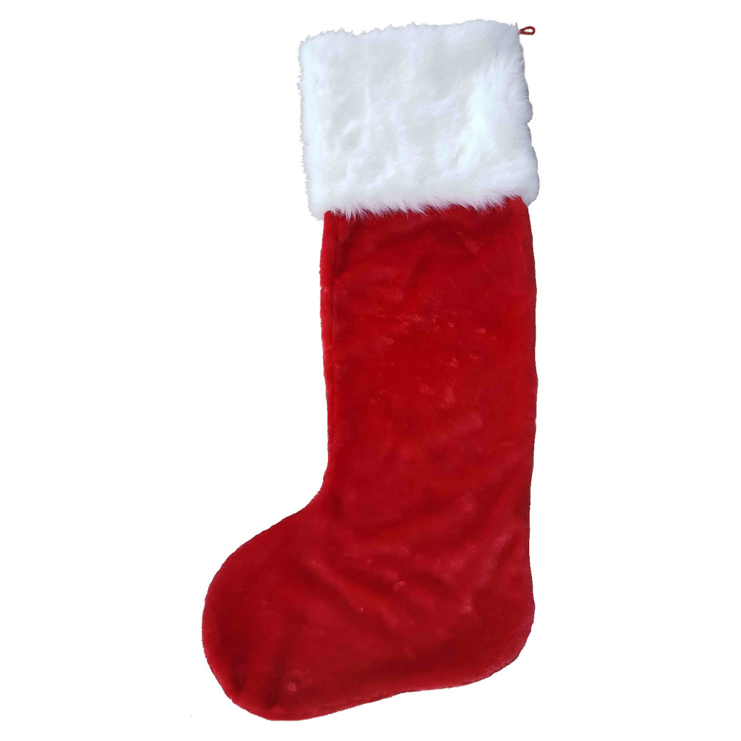 Hometown Holidays 28405 Giant Plush Stocking, Polyester, Red/White