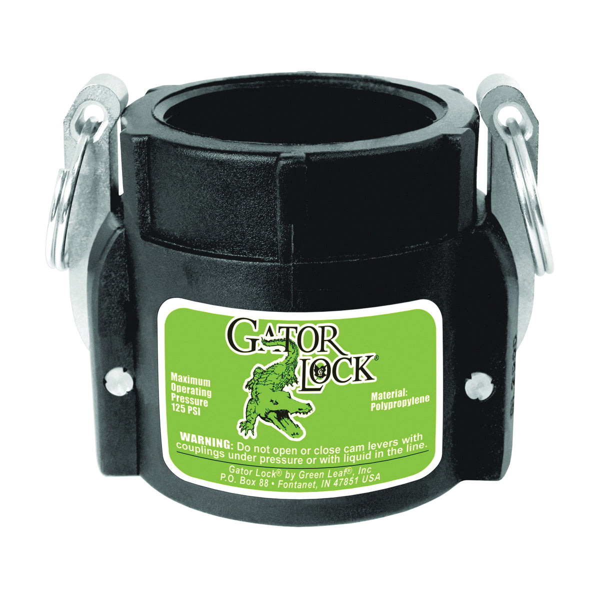 GREEN LEAF 150D/GLP150DNL Cam Lever Coupling, 1-1/2 in, Female x FNPT, Glass Filled Polypropylene