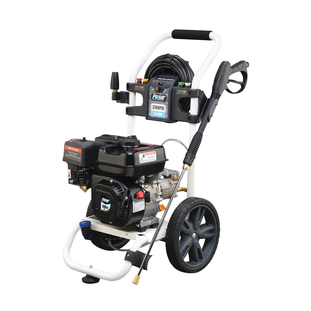 PULSAR PGPW3100H-AT Pressure Washer, Gasoline, 7 hp, OHV Engine, 208 cc Engine Displacement, 3100 psi Operating