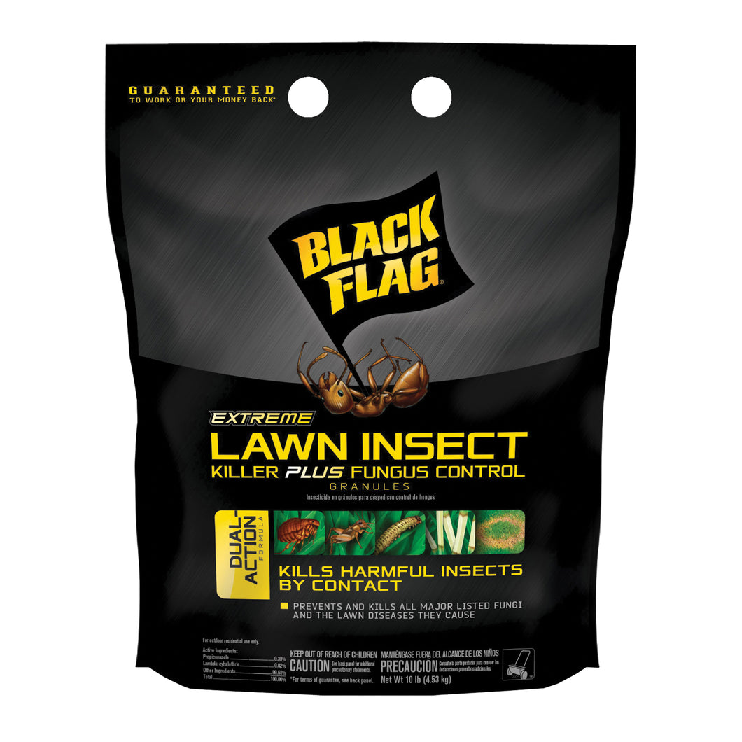 Black Flag HG-11112 Insect Killer, Solid, Lawn, 10 lb Bag