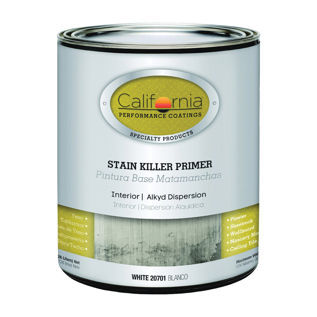California Paints 20701-4 Stain Killer Primer, 1 qt